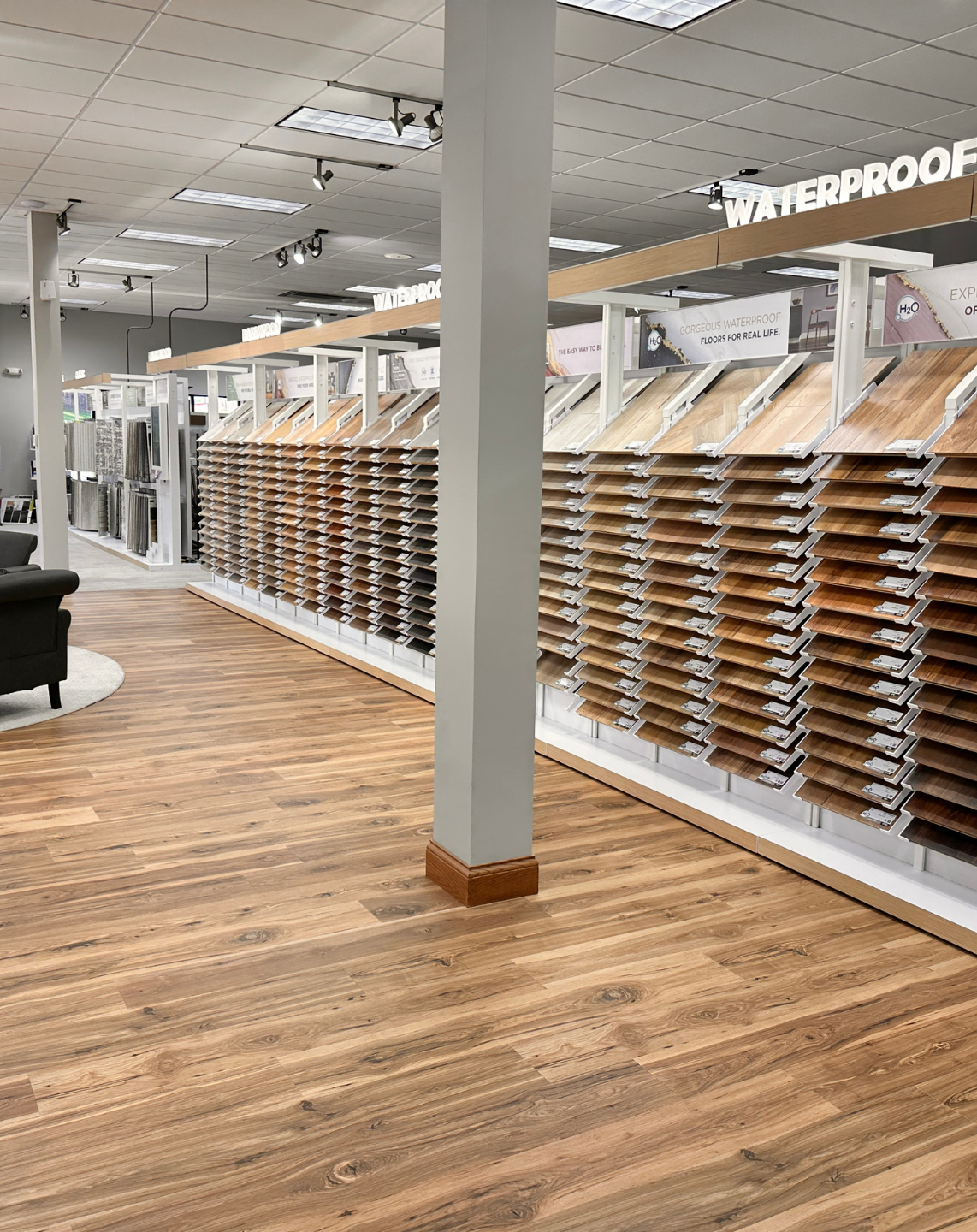 waterproof in showroom